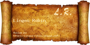 Linges Robin névjegykártya